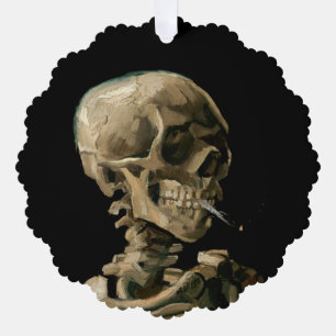 Carte Décorative Vincent van Gogh - Crâne avec cigarette allumée