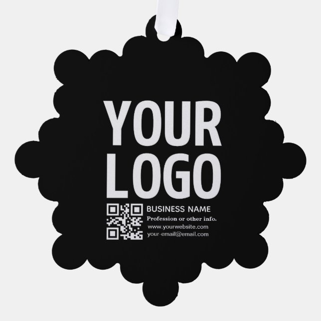 Carte Décorative Votre logo avec code QR et texte modifiables  (Recto)