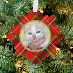 Carte Décorative Votre photo/texte - Tartan cadeau annuel tradition