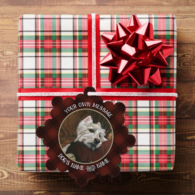 Carte Décorative Westie sur canapé (Insitu (Cadeau))