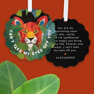 Carte Décorative Whimsical mignon Orange Tiger Jungle Amour