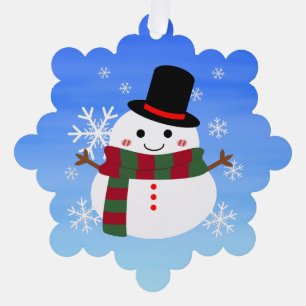 Carte Décorative White Christmas Snowman