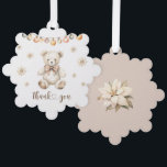 Carte Décorative Winter Bear bébé son froid dehors merci tag<br><div class="desc">Winter Bear bébé son froid dehors merci tag Ornament Card</div>