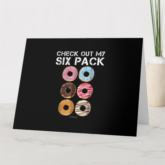 Carte Découvrez Mon Donut Six Pack - Gymnase Drôle (Devant)
