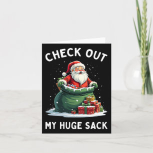 Carte Découvrez Mon énorme sac Père Noël Xmas 2024 Funny