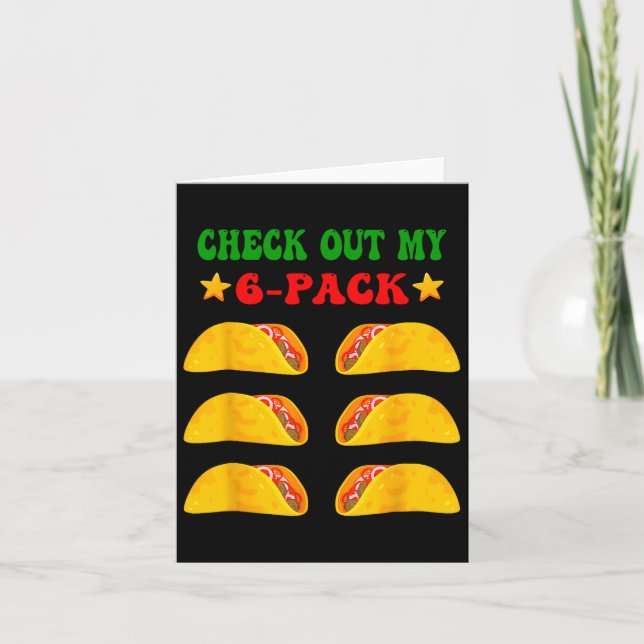 Carte Découvrez Mon Pack Six 6 Avec Tacos Pour Cinco De  (Devant)