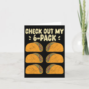Carte Découvrez Mon Pack Six 6 Avec Tacos Pour Funny Cin