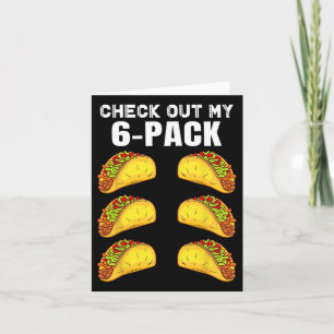 Carte Découvrez Mon Pack Six Funny Taco Boxe Cinco De M