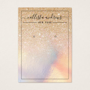 Carte d'écran d'oreille Chic Gold Parties scintill