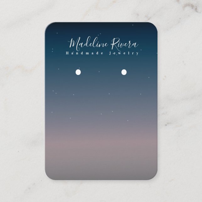 Carte d'écran d'oreille Sky Blue Gradient faite à  (Devant)