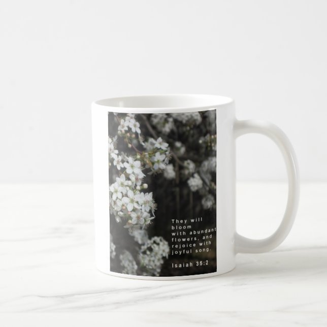 Carte d'écriture de fleurs Café Mug (Droite)