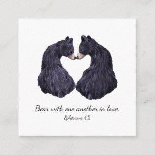 Carte d'écriture de l'ours amoureux