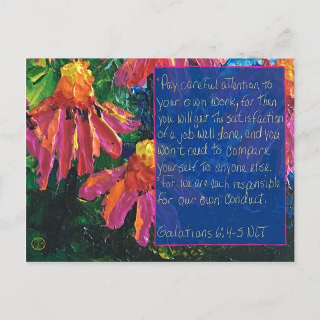 Carte d'écriture Galates 6:4-5 (Devant)