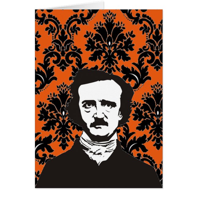 Carte d'Edgar Allan Poe - orange (Devant)