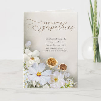 Carte Deepest Sympathies Floral Comfort Card