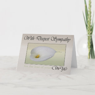Carte Deepest Sympathy for loss of Wife Card