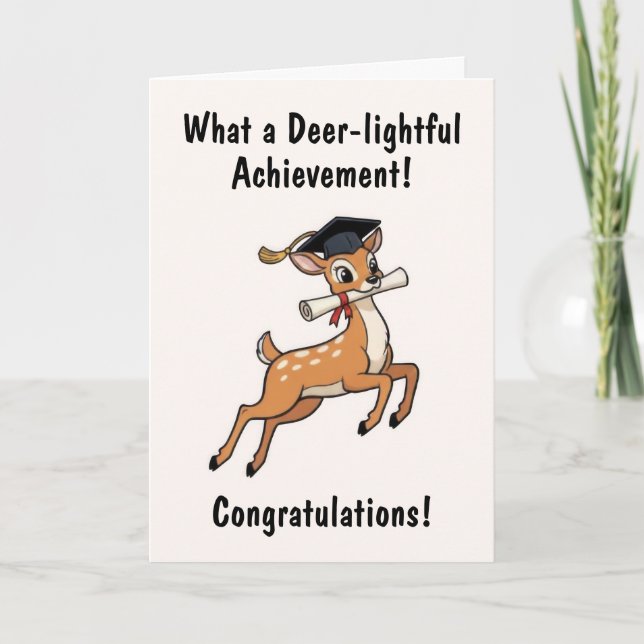 Carte Deer Graduation Card (Devant)