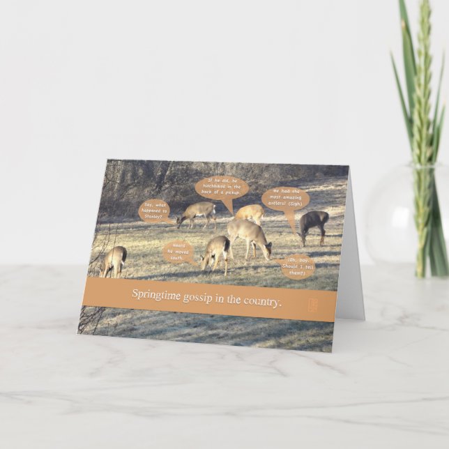 Carte Deer Humour pense à vous (Devant)