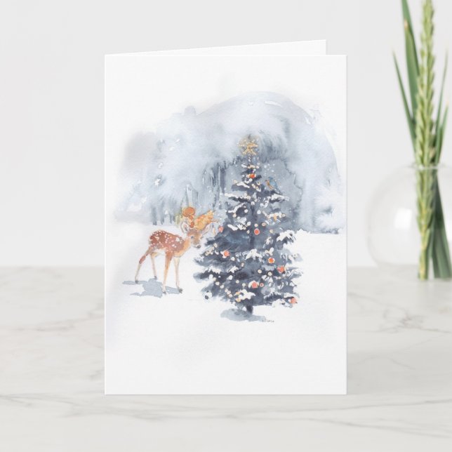 Carte Deer & Squirrel Decorate Note Card (Devant)