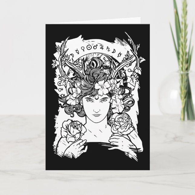 Carte Déesse cornue, Toutes occasions (Devant)