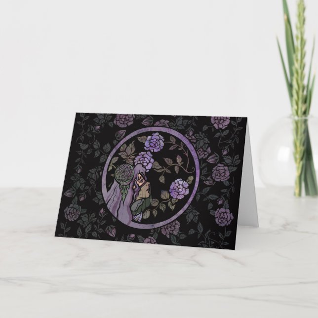 Carte Déesse des fleurs violettes (Devant)
