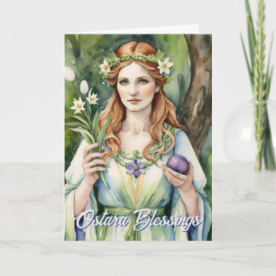 Carte Déesse Ostara Sabbat d'équinoxe de printemps Fête