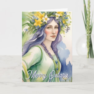 Carte Déesse Ostara Sabbat Équinoxe de Printemps Fête Wi