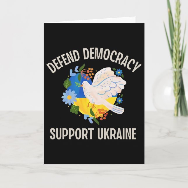 Carte Defend Democracy Support Ukraine  (Devant)