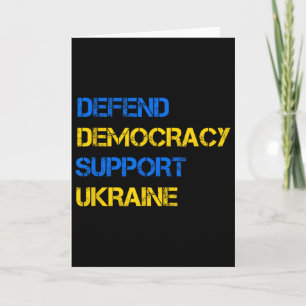 Carte Défendre la démocratie soutenir l'Ukraine soutenir