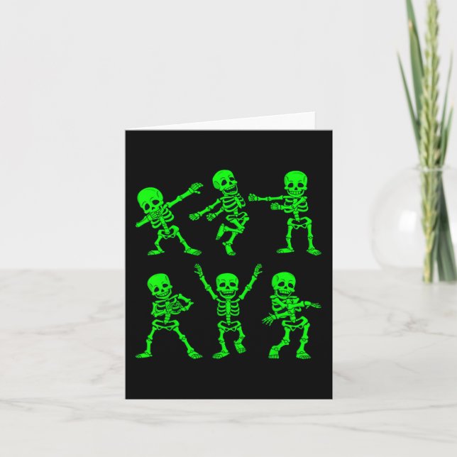 Carte Défi de danse des squelettes dansants Filles Garço (Devant)