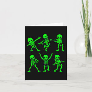 Carte Défi de danse des squelettes dansants Filles Garço