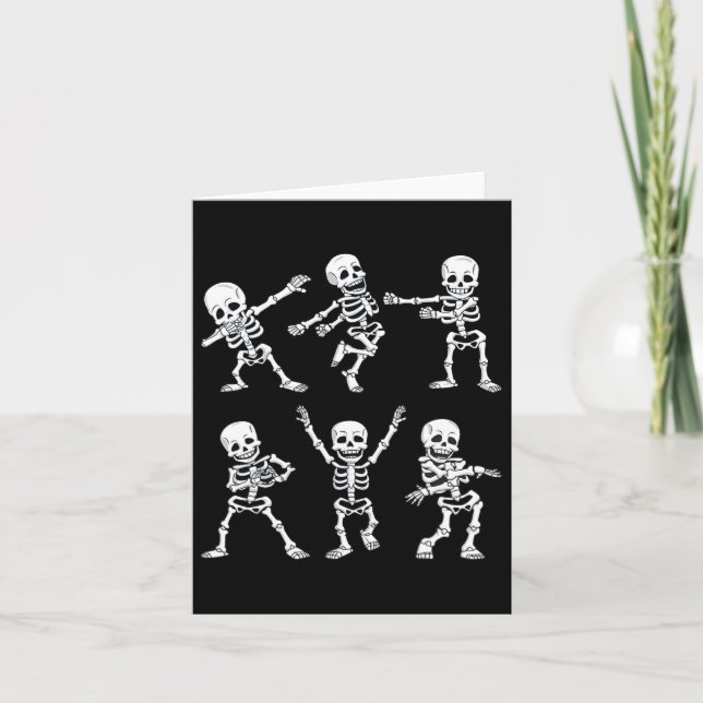 Carte Défi de danse des squelettes dansants garçons fill (Devant)