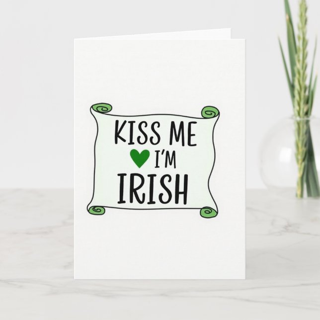 Carte défilante Kiss Me I'm Irish (Devant)