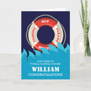 Carte Défilé Congrats de ceinture de vie de la Marine br