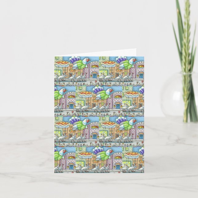 CARTE DÉFILÉ DU JOUR DE L'ACTION DE GRÂCE DINDON BALLONS (Devant)