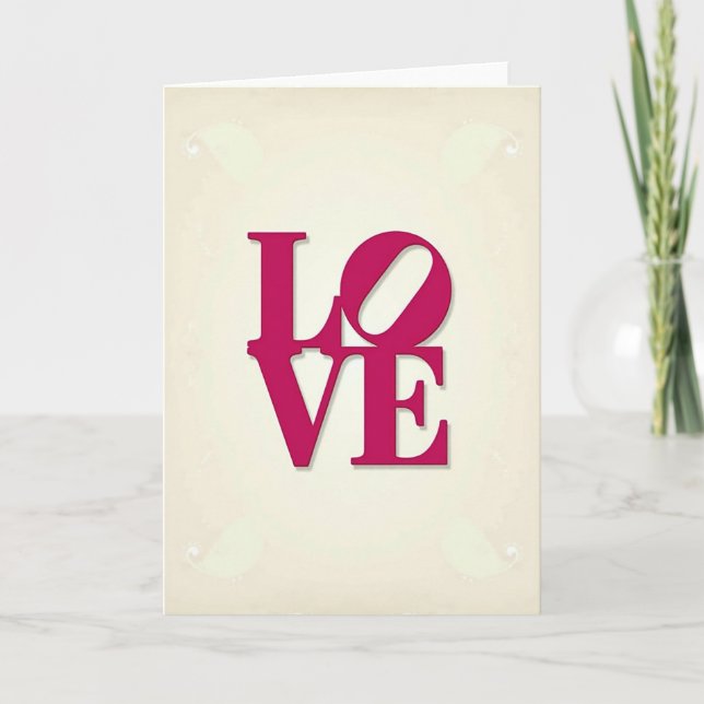 Carte défilement de l'amour romantique (Devant)