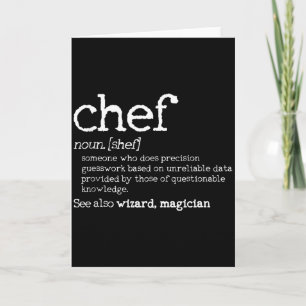 Carte Définition de Chef - Dictionnaire drôle Cadeau de