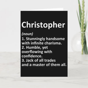 Carte Définition de Christopher Nom Personnalisé Drôle d