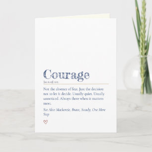 Carte Définition de Courage d'Encouragement Sincère Mode