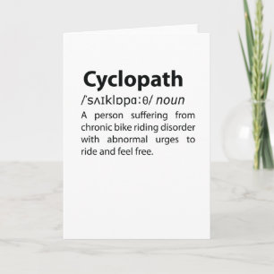 Carte Définition de dictionnaire amusant Cyclopath