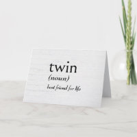 Définition de dictionnaire pour TWIN