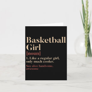 Carte Définition de fille de basketball Cadeau drôle pou