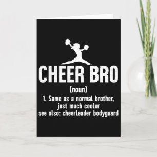 Carte Définition de frère de cheerleading drôle Cheer Br