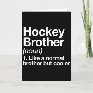 Carte Définition de frère de hockey drôle de sports 