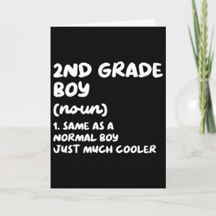 Carte Définition de garçon de 2e année Fun Ck à l'école 