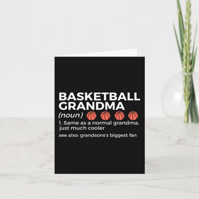 Carte Définition de grand-mère de basket-ball Grandson l (Devant)