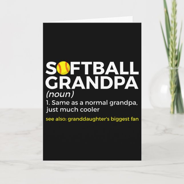 Carte Définition de grand-père de softball plus grande d (Devant)