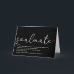 Carte Définition de l'âme sœur par Script Love Heart<br><div class="desc">Personnalisez pour cette personne très spéciale dans votre vie,  votre âme sœur,  pour créer un cadeau unique de Saint-Valentin,  de Noël ou d'anniversaire. Un moyen parfait de leur montrer à quel point ils sont incroyables chaque jour. Conçu par Thisisnotme©</div>