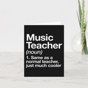 Carte Définition De L'Enseignant De Musique S'Amuser Ret
