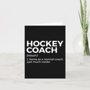 Carte Définition de l'entraîneur de hockey amusant